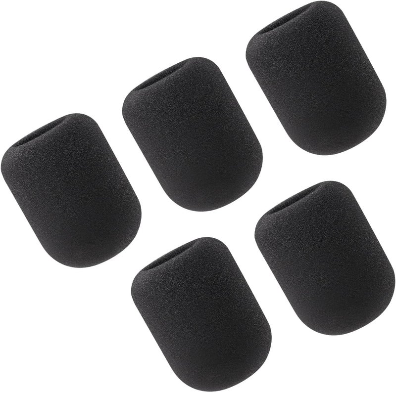 Phenyx Pro 5 Pack Foam Mic Cover, Thick Handheld Microphone Windscreen, Reusable Microphone Pop Filter (PTA-WDS5) - Image 1